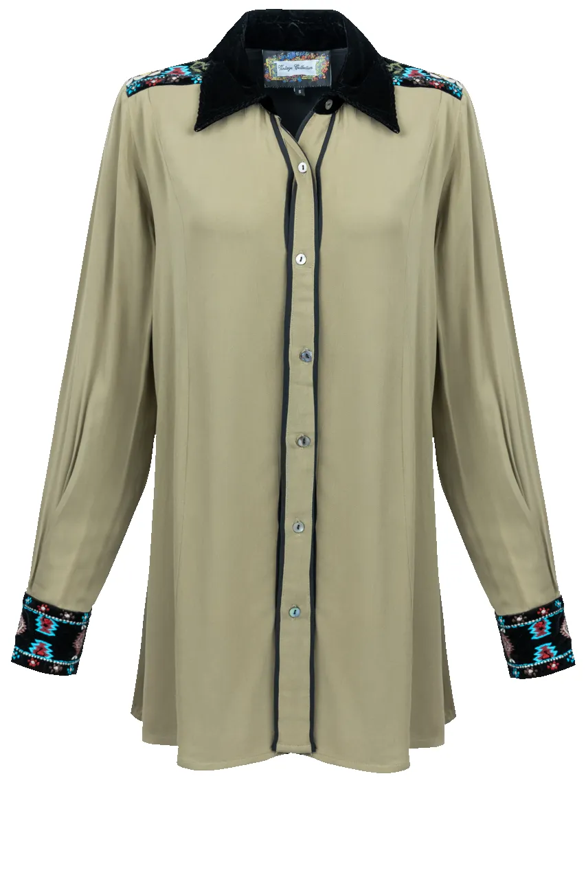 Vintage Collection Olive Shadow Shirt sold by Pinto Ranch