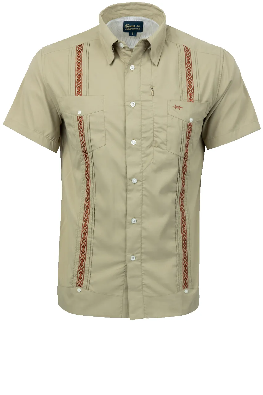 Texas Standard Libre Guayabera Shirt - Terracotta sold by Pinto Ranch