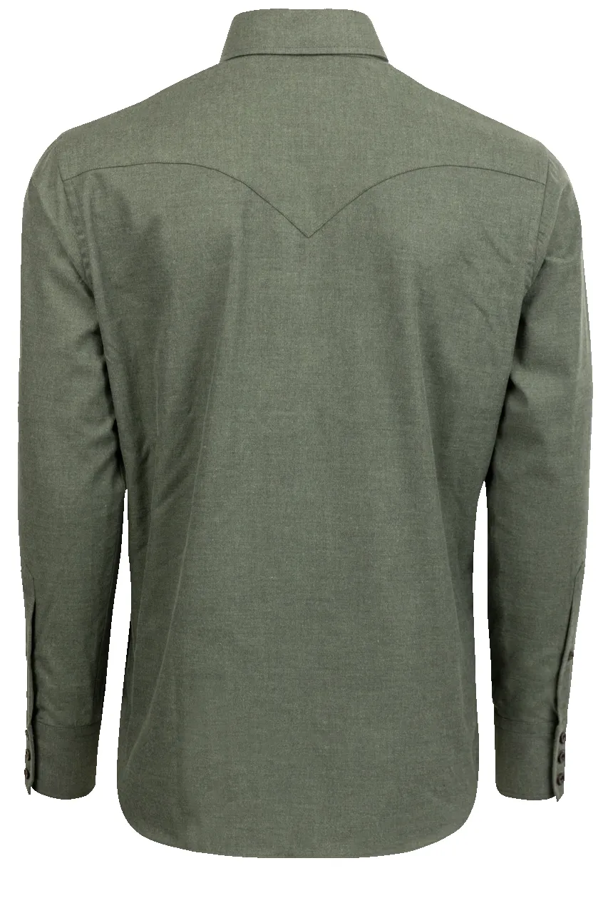 Lyle Lovett for Hamilton Button-Front Shirt - Green Melange sold by Pinto Ranch product image thumbnail 2