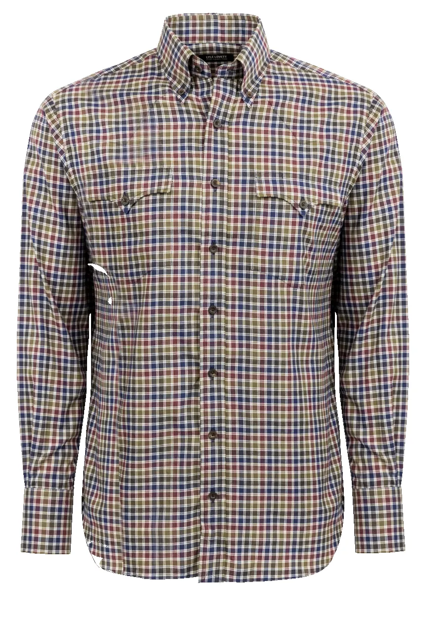 Lyle Lovett for Hamilton Button-Front Shirt - Olive & Plum sold by Pinto Ranch