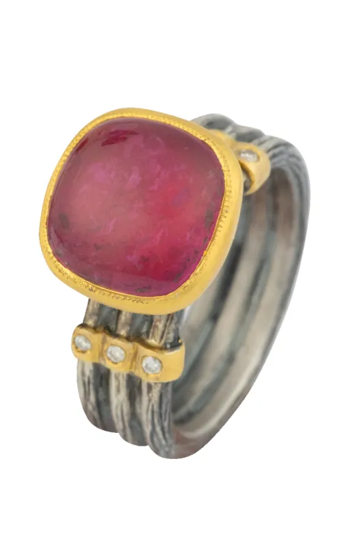 Pink Tourmaline & Diamond Ring sold by Pinto Ranch