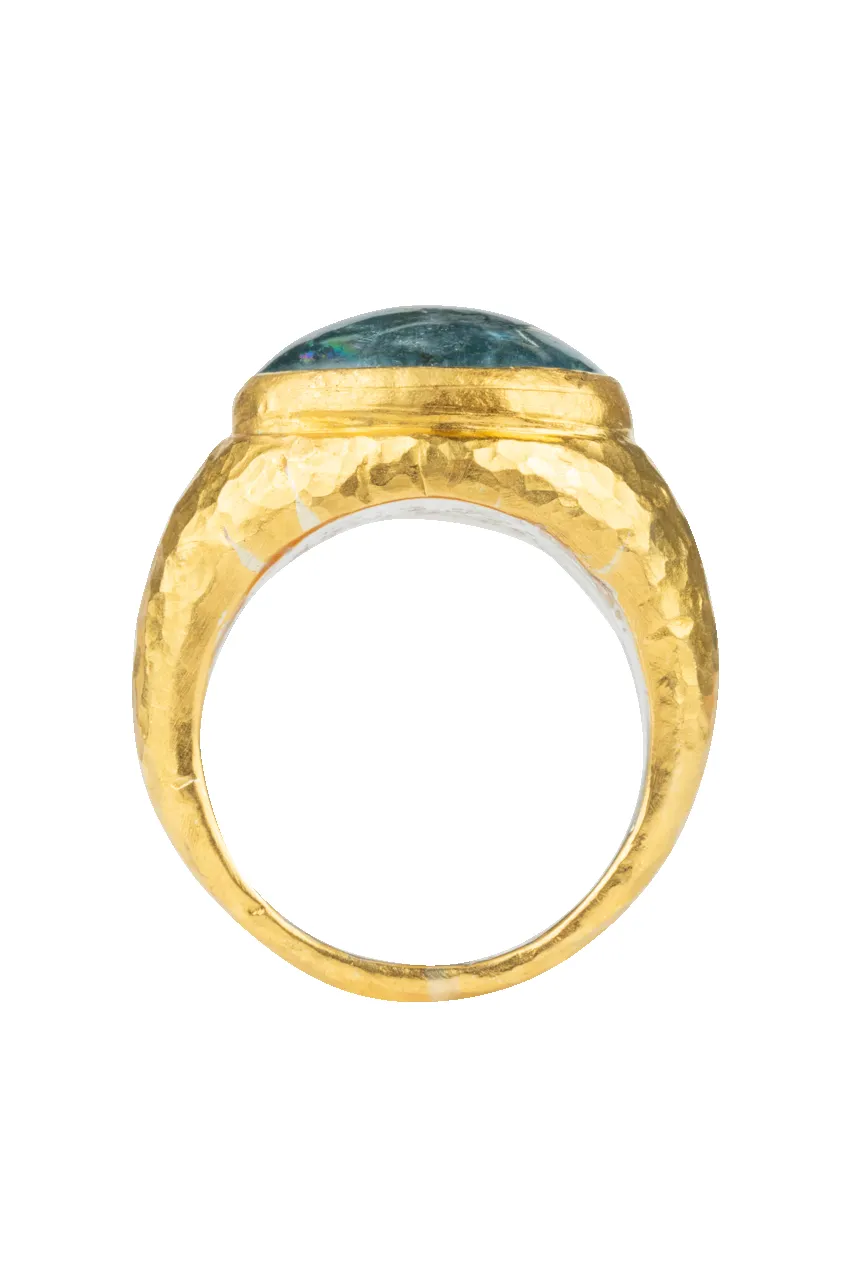 Aquamarine & 24K Gold Ring sold by Pinto Ranch product image thumbnail 2