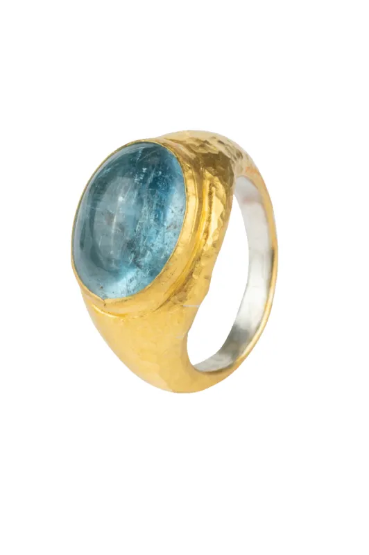 Aquamarine & 24K Gold Ring sold by Pinto Ranch
