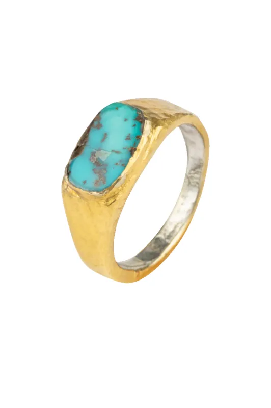 Turkish Turquoise & Gold Ring sold by Pinto Ranch