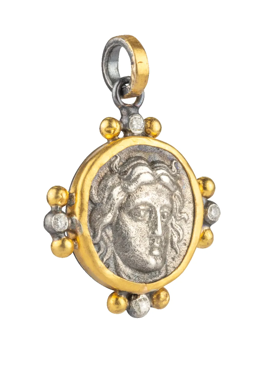 Gold & Silver Diamond Pendant sold by Pinto Ranch product image thumbnail 2