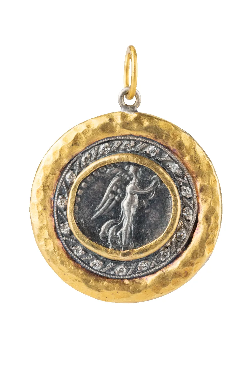 24K Gold & Diamond Angel Pendant sold by Pinto Ranch