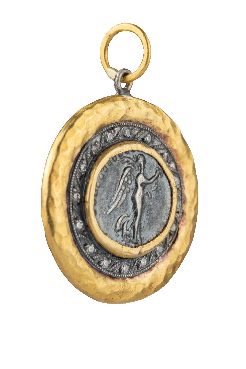 24K Gold & Diamond Angel Pendant sold by Pinto Ranch product image thumbnail 2