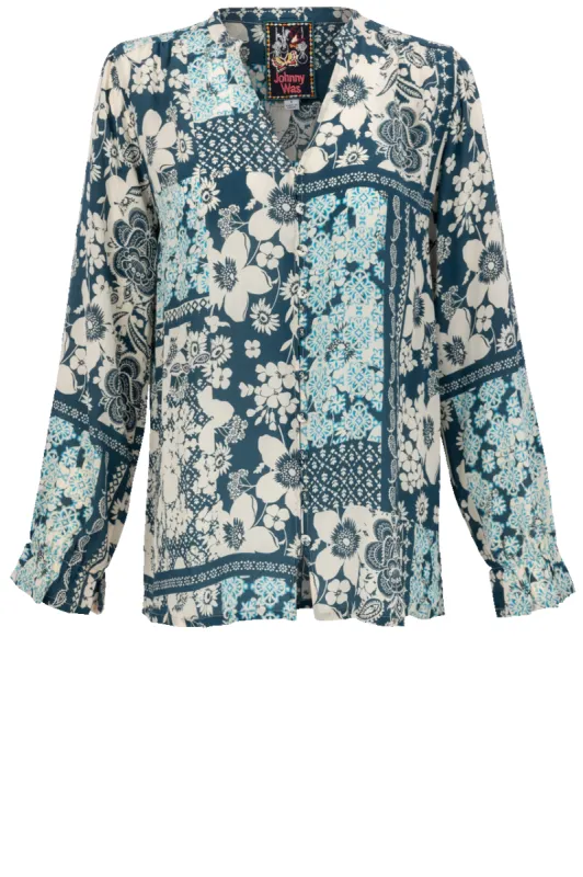 Johnny Was Silk Blouse sold by Pinto Ranch