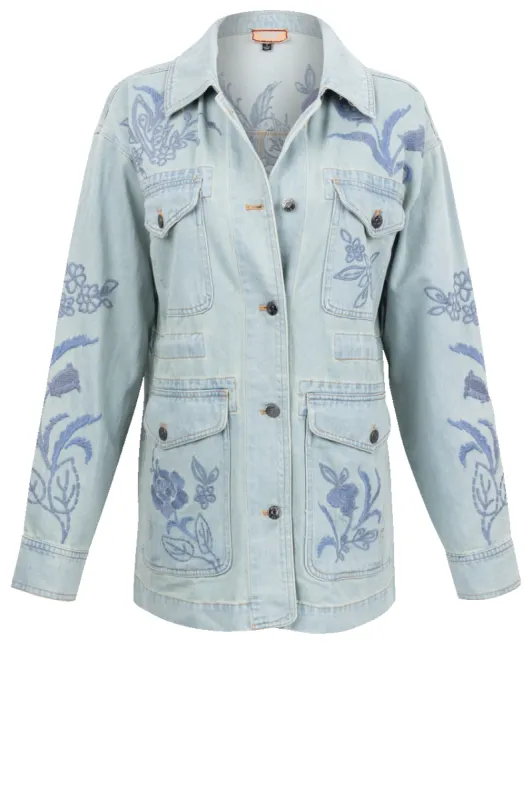 Johnny Was Cargo Denim Jacket sold by Pinto Ranch