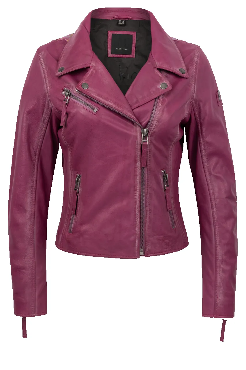 Mauritius Christy Dark Pink Lamb Leather Jacket sold by Pinto Ranch product image thumbnail 2