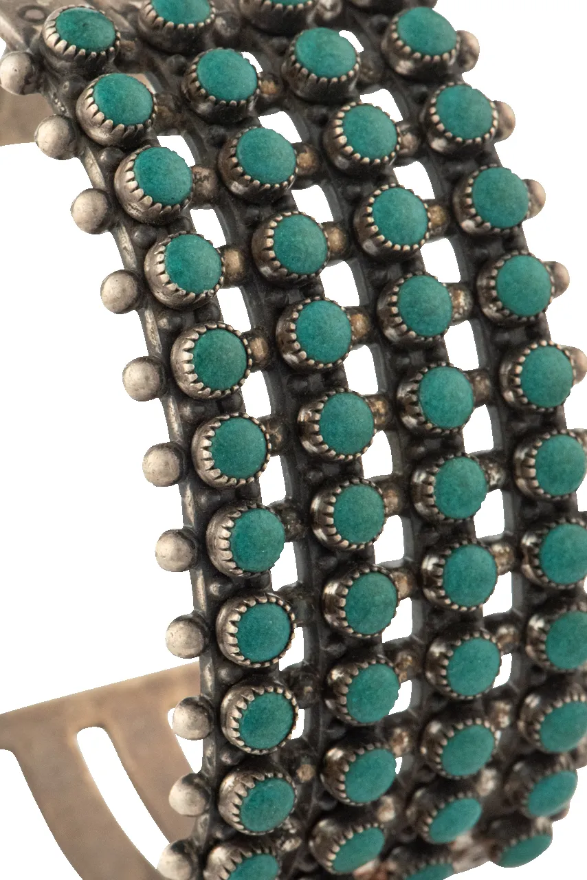 Sleeping Beauty Turquoise Studded Cuff Bracelet sold by Pinto Ranch product image thumbnail 4