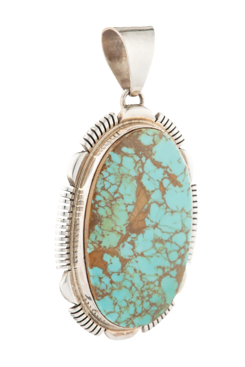 Turquoise & Silver Pendant sold by Pinto Ranch product image thumbnail 2