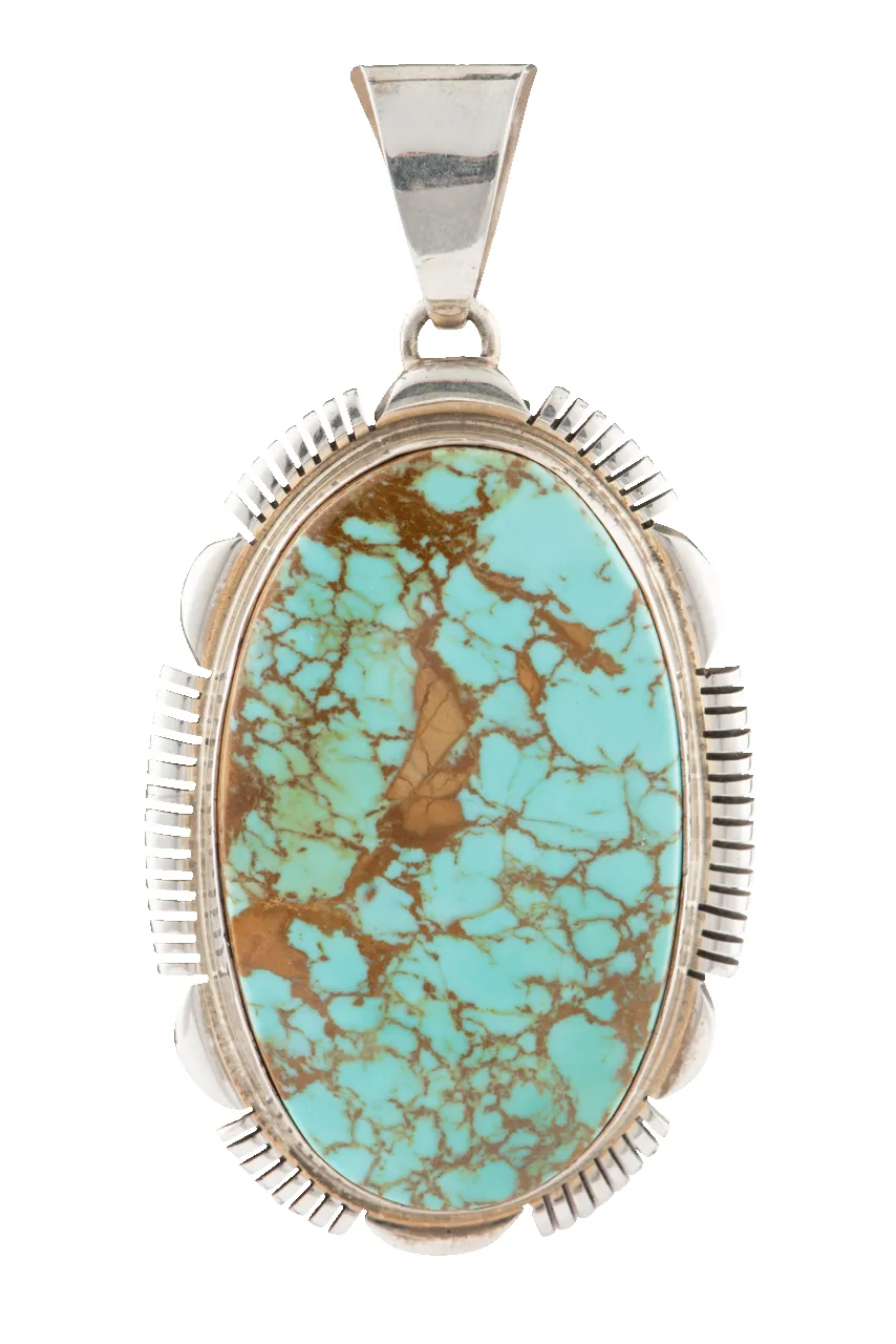 Turquoise & Silver Pendant sold by Pinto Ranch