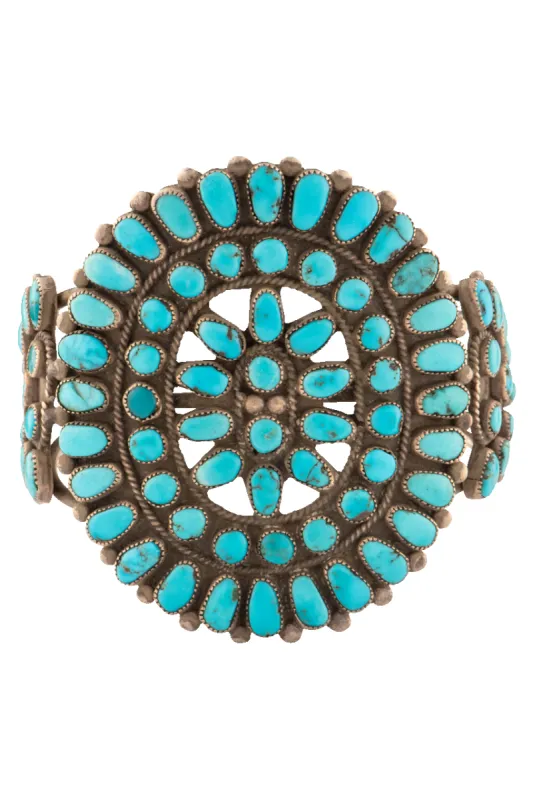 Silver & Turquoise Statement Bracelet sold by Pinto Ranch