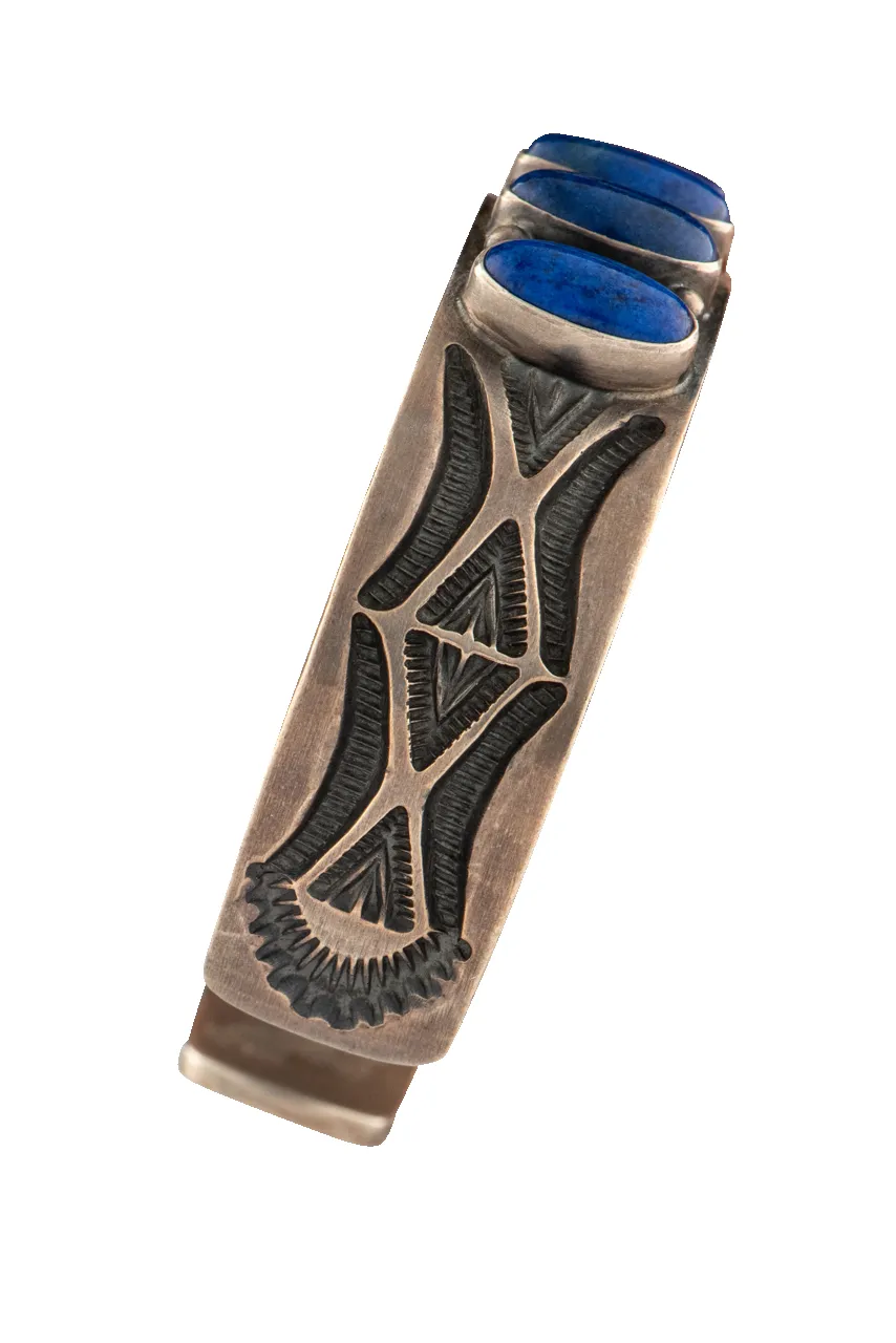 Lapis Lazuli Cuff Bracelet sold by Pinto Ranch product image thumbnail 3