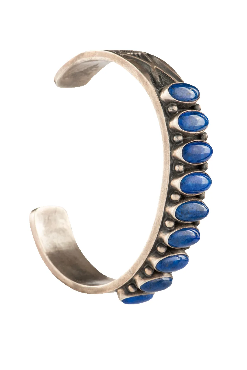 Lapis Lazuli Cuff Bracelet sold by Pinto Ranch product image thumbnail 2