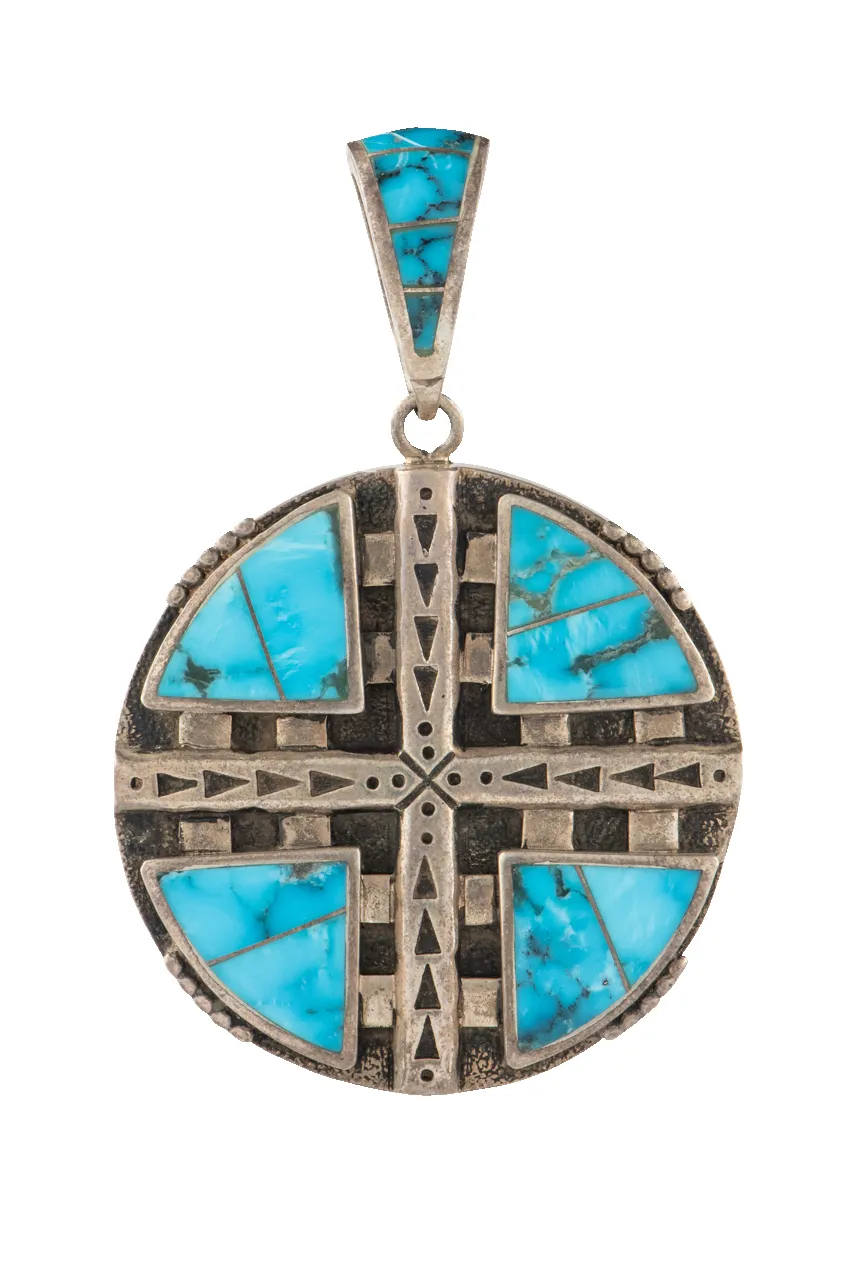 Silver & Turquoise Pendant sold by Pinto Ranch