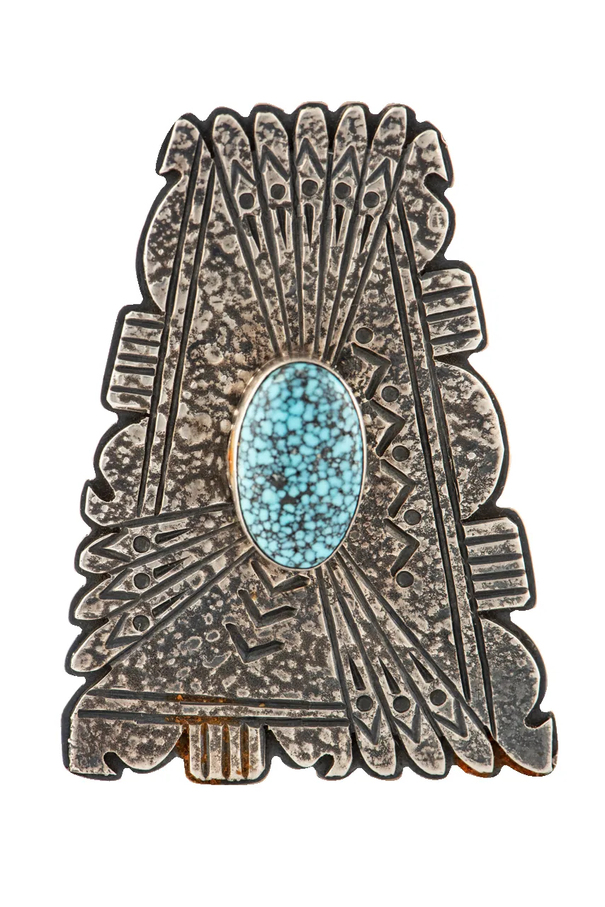 Spiderweb Kingman Turquoise Ring sold by Pinto Ranch