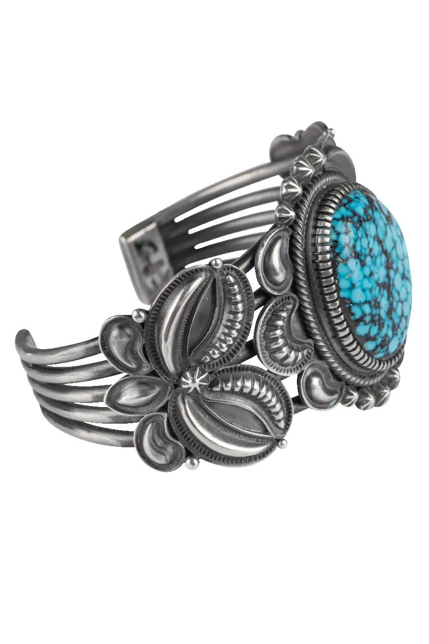 Silver & Turquoise Statement Bracelet sold by Pinto Ranch product image thumbnail 4