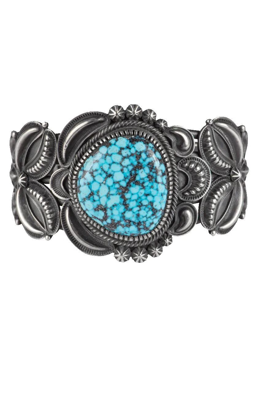 Silver & Turquoise Statement Bracelet sold by Pinto Ranch product image thumbnail 2