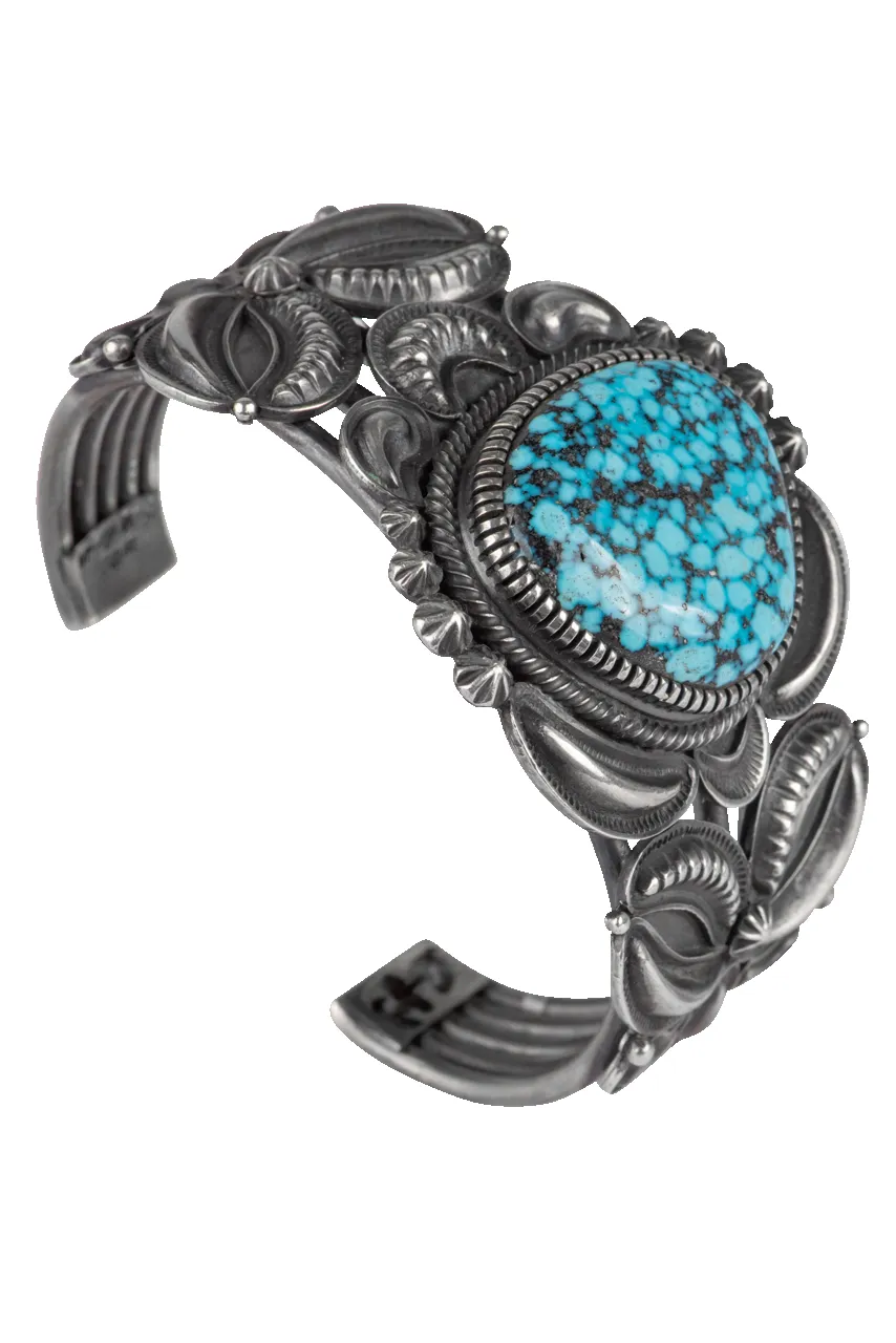 Silver & Turquoise Statement Bracelet sold by Pinto Ranch