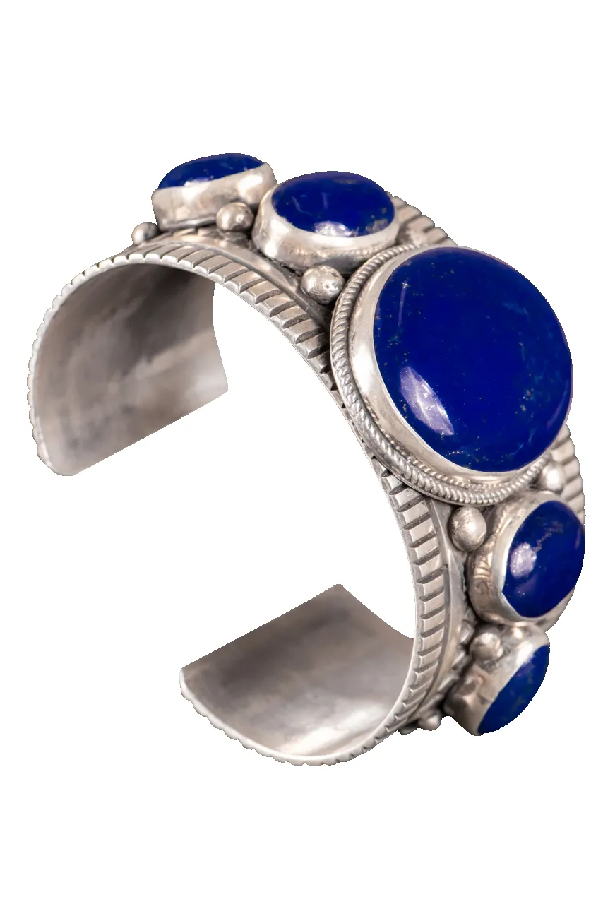 Lapis Lazuli Silver Bracelet sold by Pinto Ranch product image thumbnail 3