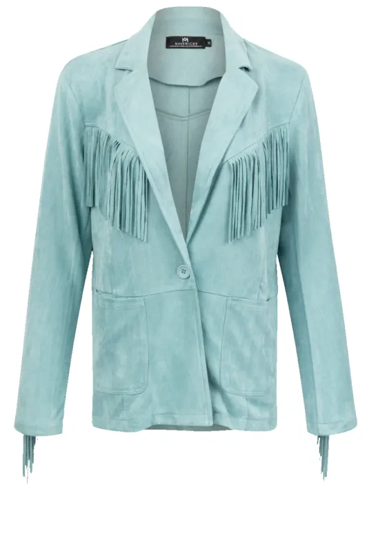 Maverick's Turquoise Fringe Blazer sold by Pinto Ranch
