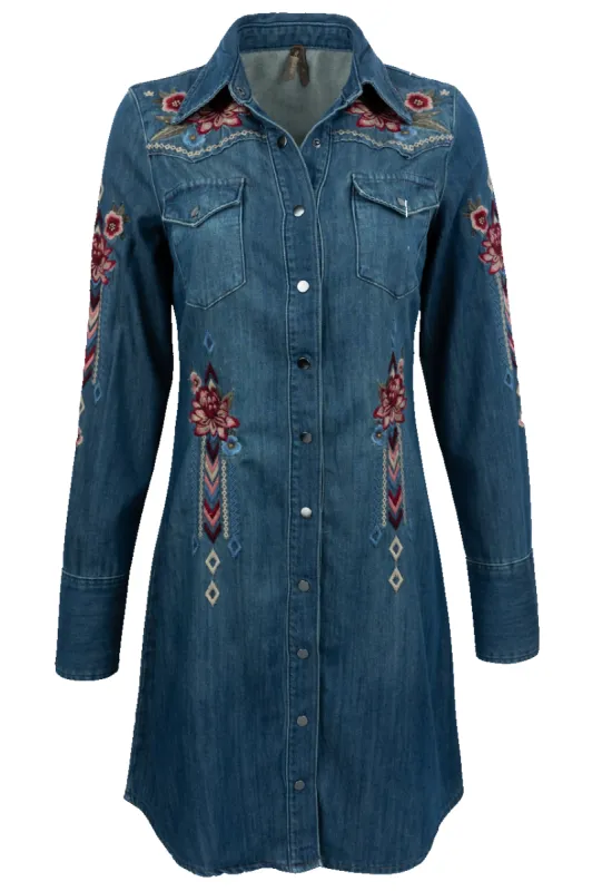 Stetson Women's Dark Denim Shirt Dress sold by Pinto Ranch