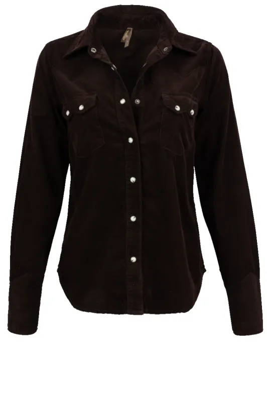Stetson Women's Chocolate Corduroy Shirt sold by Pinto Ranch