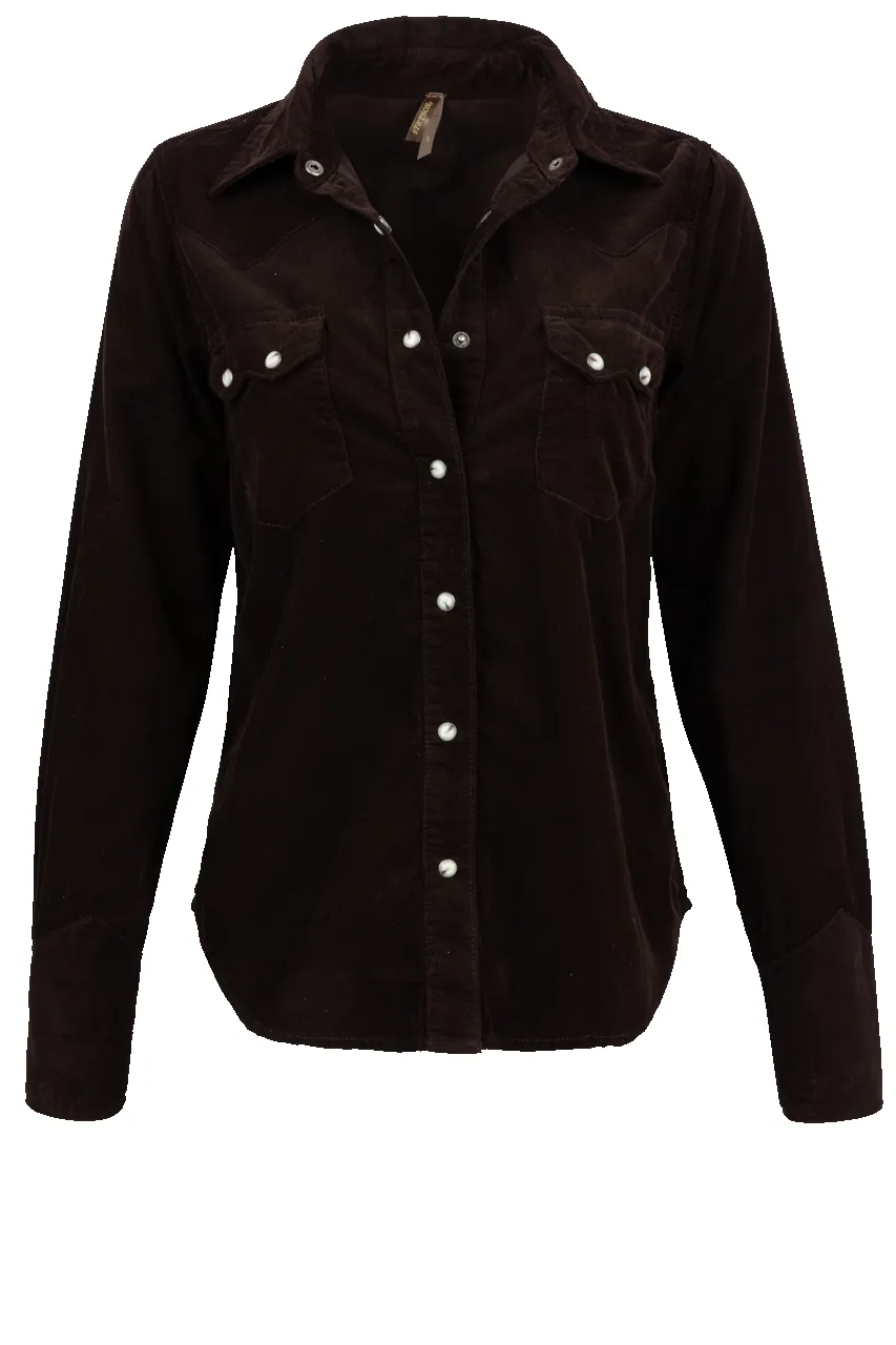 Stetson Women's Chocolate Corduroy Shirt sold by Pinto Ranch