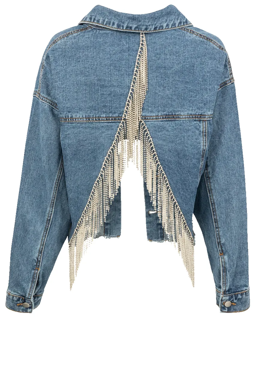Maverick's Sparkle Denim Jacket sold by Pinto Ranch
