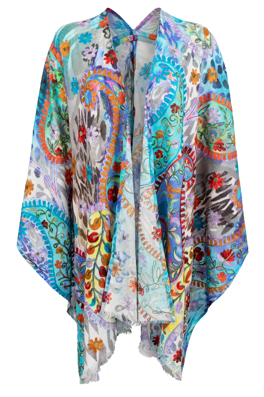 Anu Multi-Colored Ruana Wrap sold by Pinto Ranch product image thumbnail 5