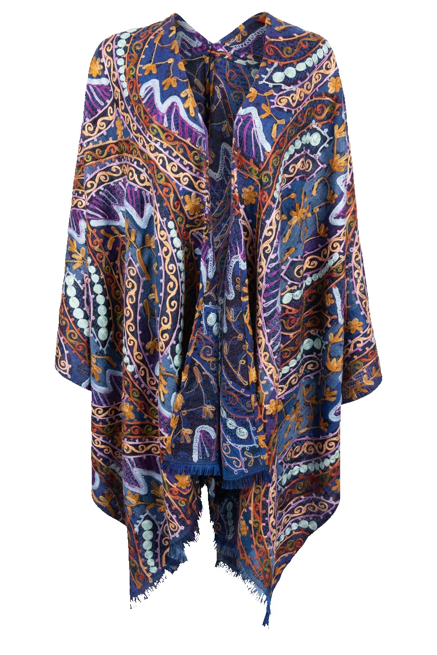 Anu Multi-Colored Ruana Wrap sold by Pinto Ranch product image thumbnail 4