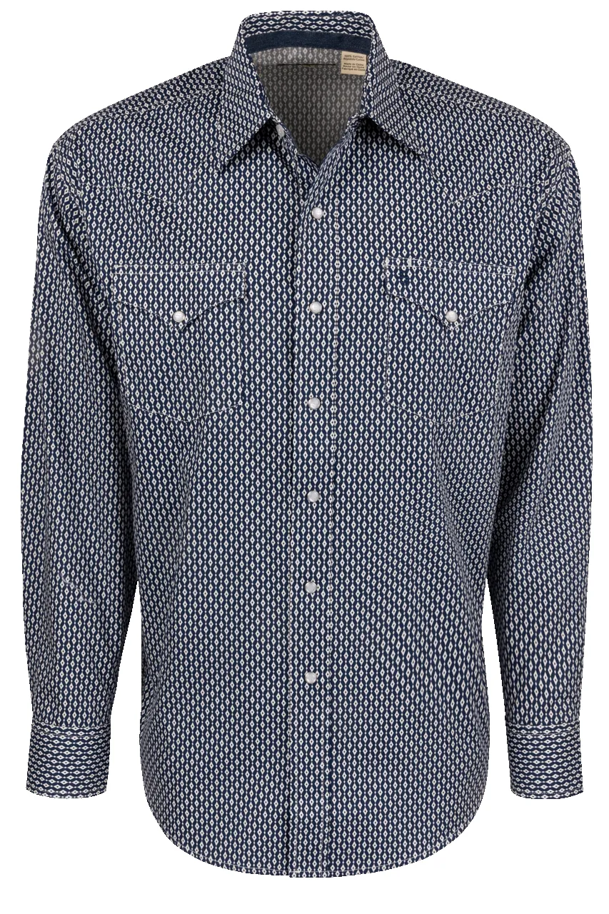 Stetson Men's Snap Front Shirt - Denim Diamonds sold by Pinto Ranch