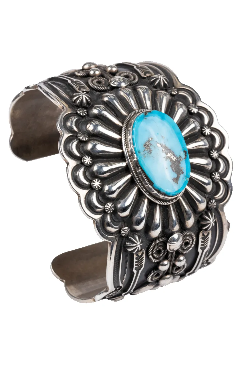 Morenci Turquoise Cuff Bracelet sold by Pinto Ranch product image thumbnail 3