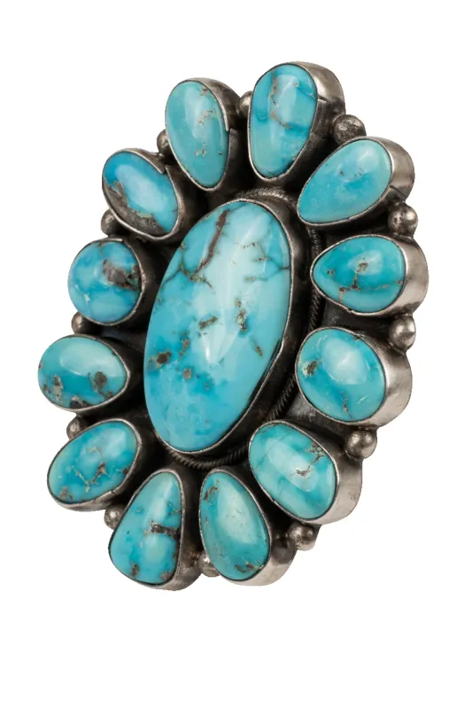 Kingman Turquoise Large Oval Ring sold by Pinto Ranch