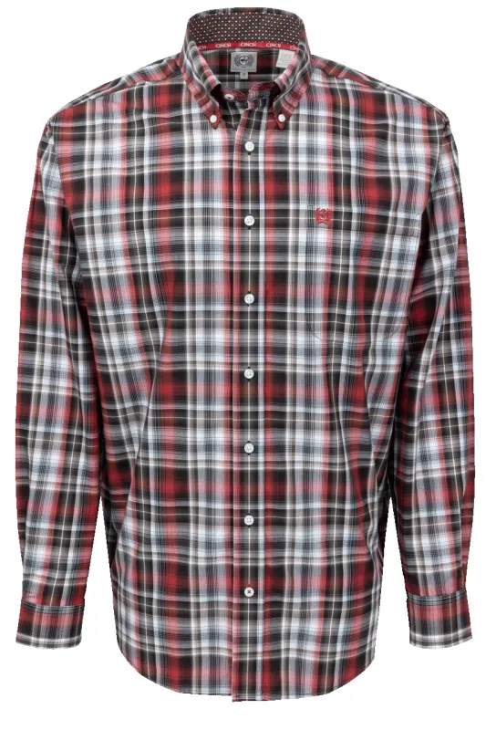 Cinch Button-Front Shirt - Red Plaid sold by Pinto Ranch