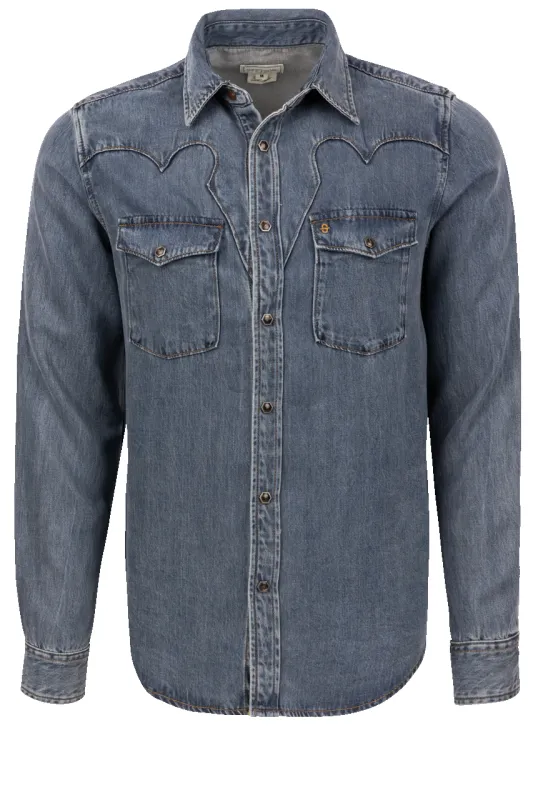 Stetson Men's Original Rugged Snap Front Shirt - Denim sold by Pinto Ranch