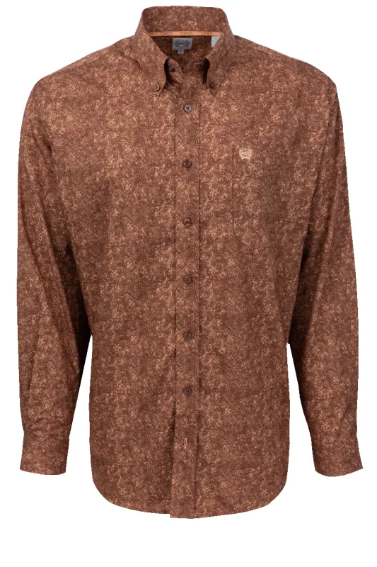 Cinch Button-Front Shirt - Light Brown Paisley sold by Pinto Ranch
