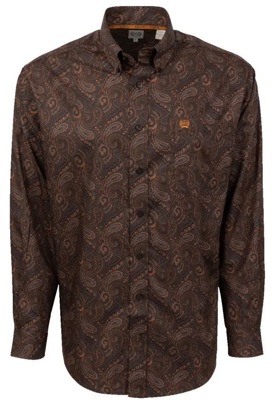 Cinch Button-Front Shirt - Brown Paisley sold by Pinto Ranch