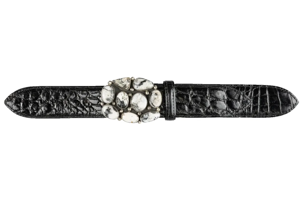 Diva Diamonds Multi-Stone White Buffalo Trophy Buckle sold by Pinto Ranch