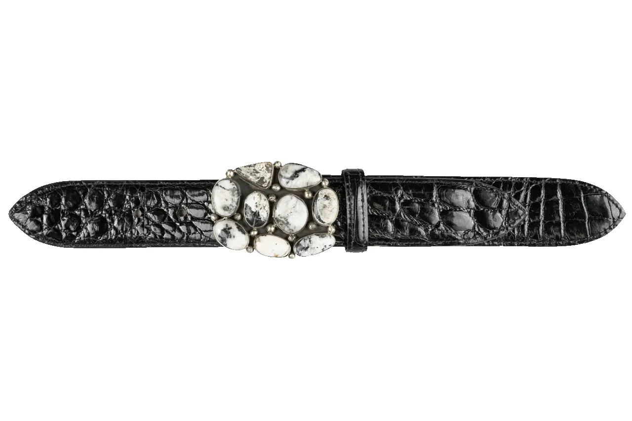 Diva Diamonds Multi-Stone White Buffalo Trophy Buckle sold by Pinto Ranch