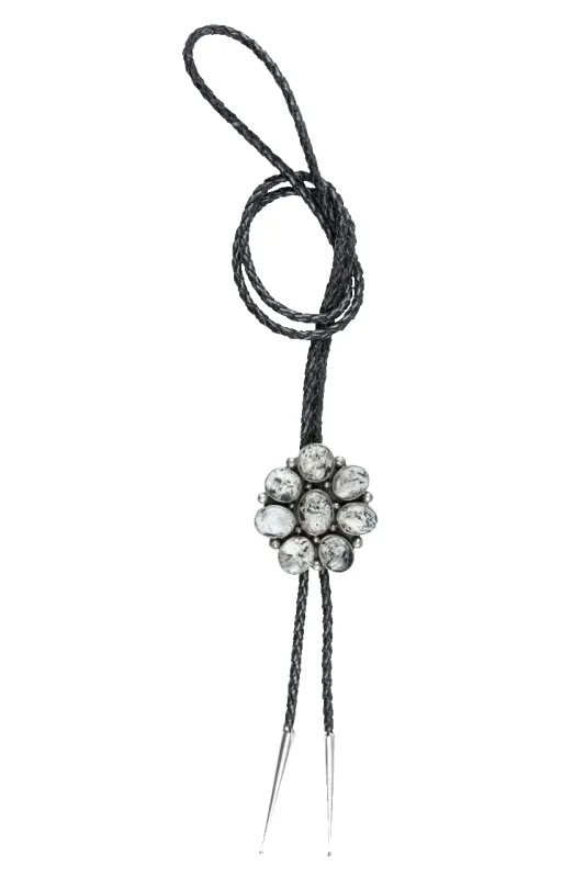 Diva Diamonds White Buffalo Bolo Tie sold by Pinto Ranch