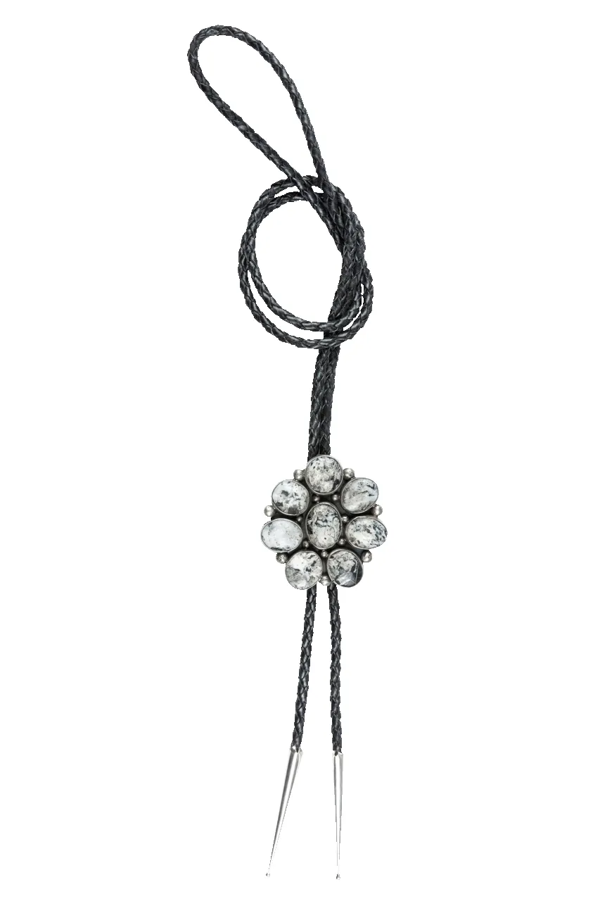 Diva Diamonds White Buffalo Bolo Tie sold by Pinto Ranch