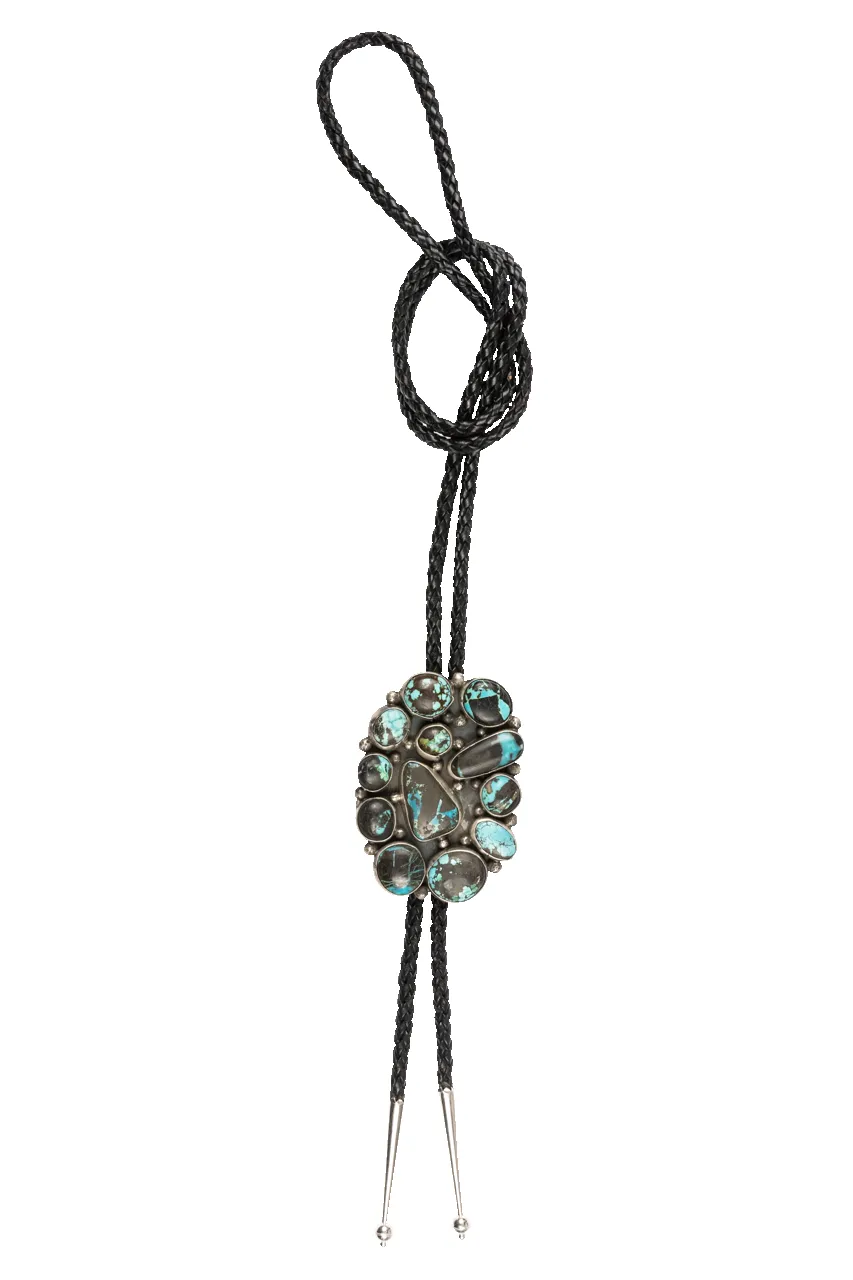 Diva Diamonds Blue Mountain Turquoise Bolo Tie sold by Pinto Ranch