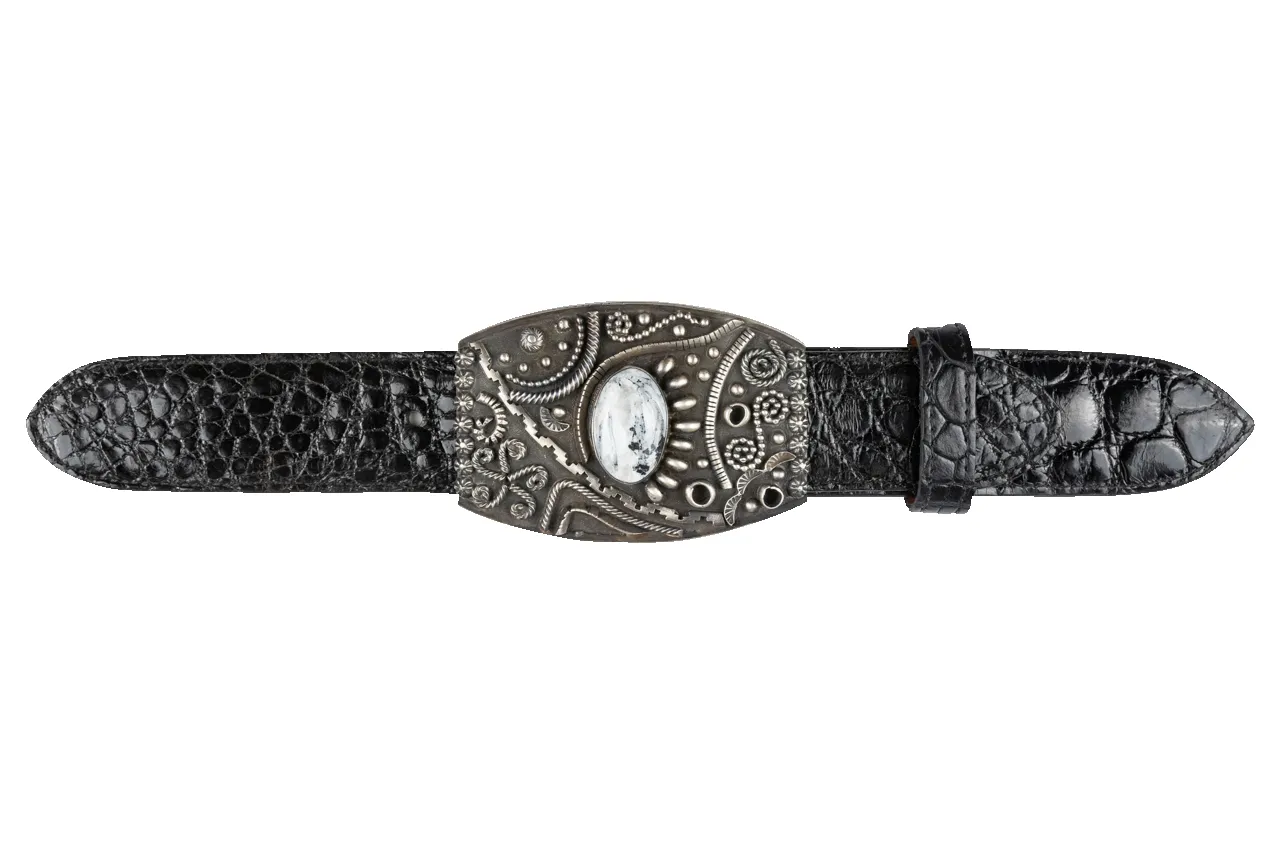 Diva Diamonds Silver & White Buffalo Trophy Buckle sold by Pinto Ranch