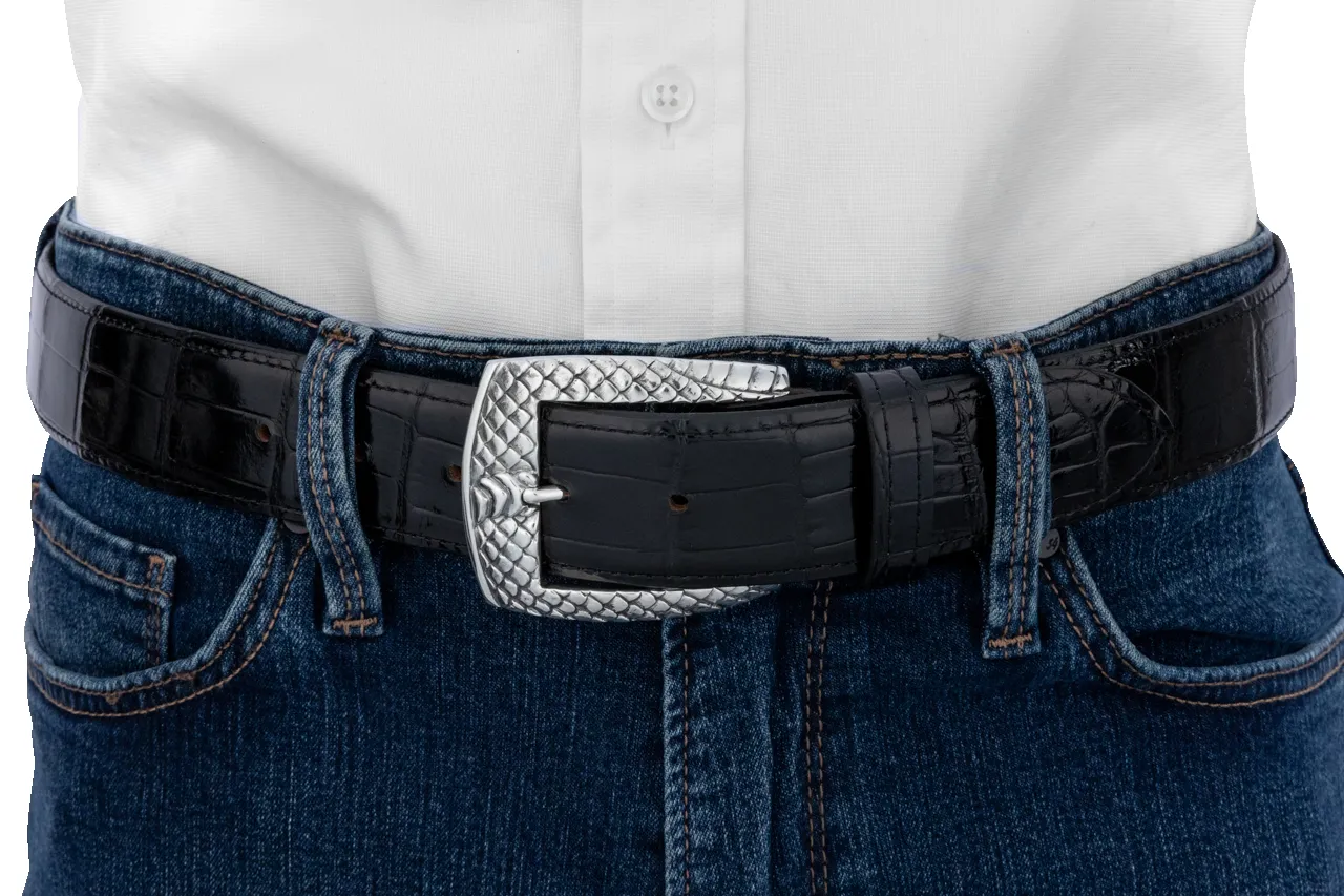 Jeff Deegan 1.5" Snake Texture Belt Buckle sold by Pinto Ranch product image thumbnail 3