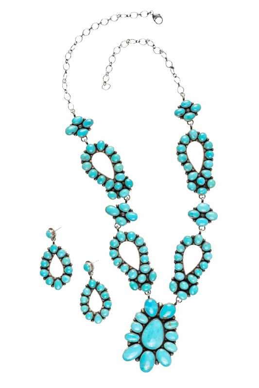 Multi-Stone Sleeping Beauty Turquoise Necklace Set made by Pinto Ranch
