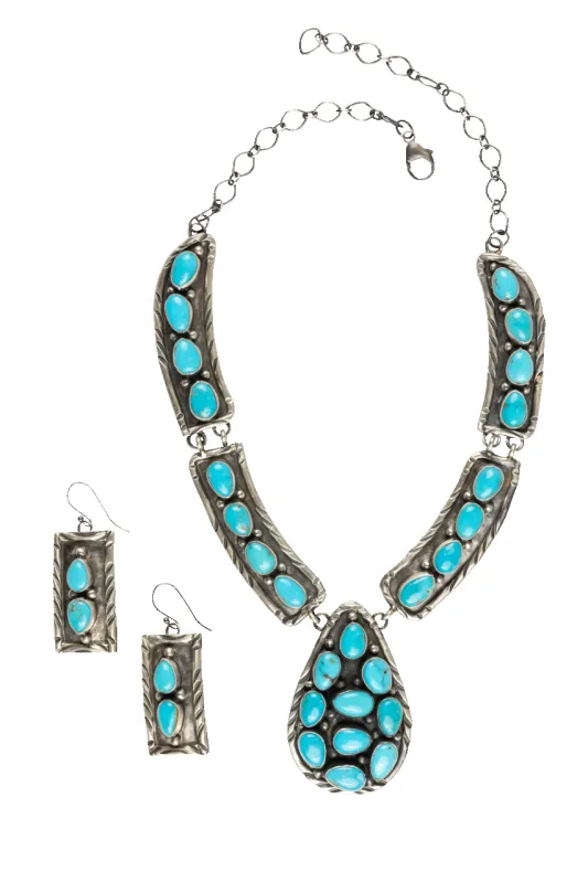 Kingman Turquoise Necklace Set sold by Pinto Ranch