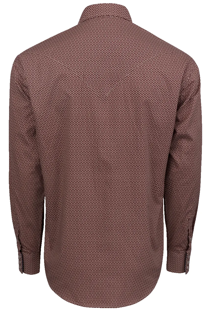Stetson Men's Geometric Snap Front Shirt - Ruby sold by Pinto Ranch product image thumbnail 2